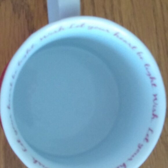 Starbucks Rosanna Red Tree Birds Wish Let Your Heart Be Light Coffee Mug Cup - Picture 4 of 8